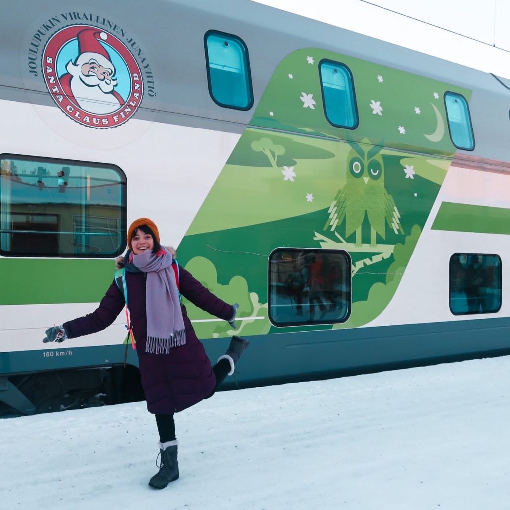 the santa claus express train in finland